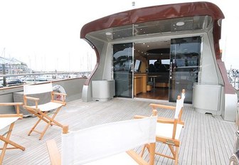 The sundeck of superyacht Level 8