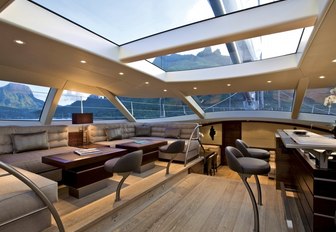 A social area onboard sailing yacht SALPERTON