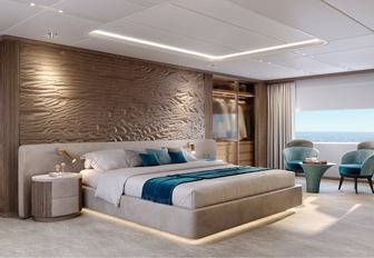 Superyacht charter INDIGO master cabin