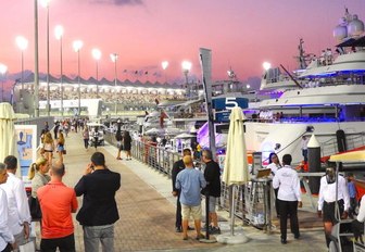 Boardwalks at the Yas Marina during the Abu Dhabi Grand Prix 