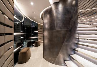 Superyacht charter SALT interior staircase