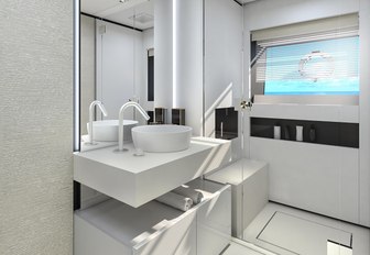 en-suite bathroom aboard superyacht December Six 