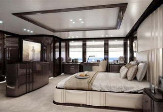 guest suite on luxury charter yacht spectre