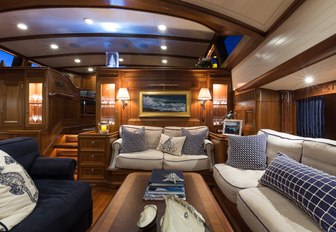 The main salon of sailing yacht MARAE