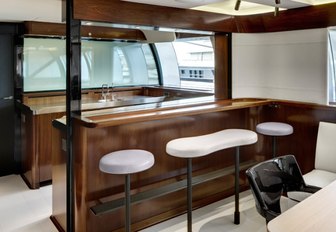 bar area aboard sailing yacht VERTIGO 