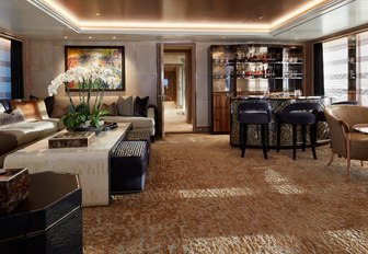 Main salon on board luxury yacht JOY