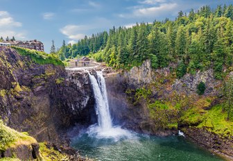 View of Snoqualmie Falls, near Seattle in the Pacific Northwest
