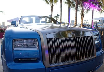 Supercar on display at the Superyacht Show in Miami