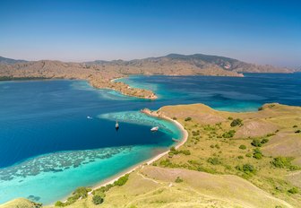 Yachts at anchor in Komodo Island