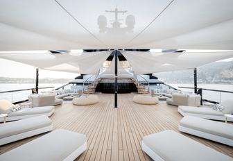 Superyacht charter KISMET exterior deck space 