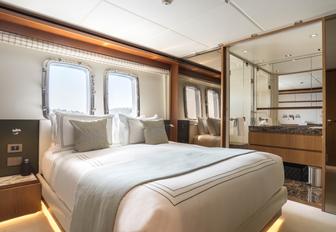 Charter yacht KRISTO guest cabin with central berth