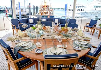 Tablescape presentation at Newport Charter Yacht Show