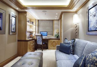 Interior area on superyacht from SUCCESSION