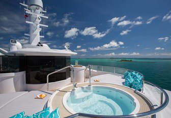 Sun deck with views over the South Pacific on board superyacht DREAM