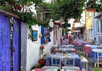 charter streets of Bozcaada, Turkey