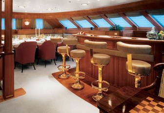 The opulent interior of sailing yacht Spirit of the C's