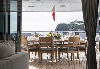 beautiful open seating onboard the Berco Voyager 