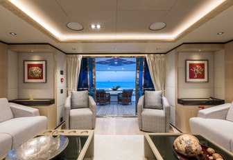 The interior of superyacht ONEWORLD