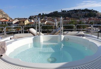 A Jacuzzi with Nafplion, Greece in the background