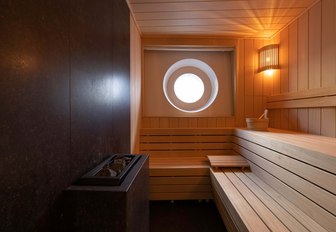 Steam room on explorer yacht 'Blue II'