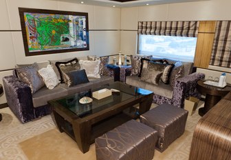 private salon on board motor yacht ‘I Sea’ 