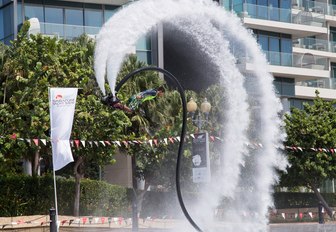 fly pack demonstration at the Singapore Yacht Show