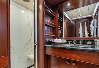 Charter yacht GALILEO en suite with shower cubicle