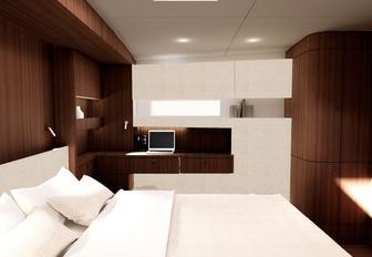 Charter yacht FITZROVIA guest cabin rendering