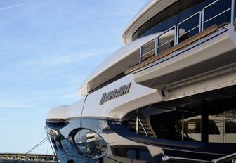 superyacht BARBARA up close at the Monaco Yacht Show 2018