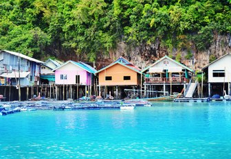 the fishing village of Koh Panyee built on stilts in the Andaman Sea of Thailand