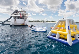 inflatable toys on all inn yacht