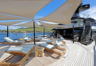 Superyacht charter WHISPER exteriors and loungers
