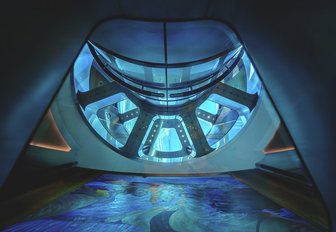 Superyacht charter MALTESE FALCON decor glass panels