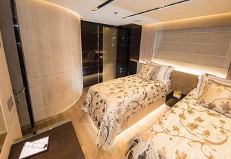 Charter yacht OURANOS twin cabin overview