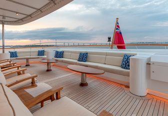 Charter yacht LAUREL exterior seating