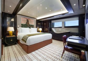 Luxury yacht charter WHISPER guest cabin with double berth