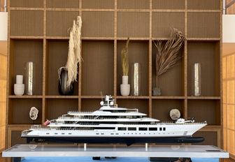 yacht model at Monaco Yacht Show