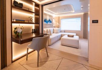Charter yacht SYMMETRY private study in master cabin
