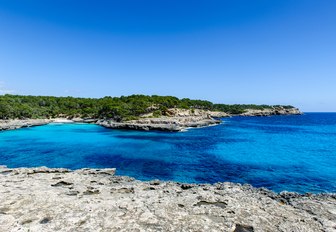 Overview of some rock formations along the coast of Mallorca