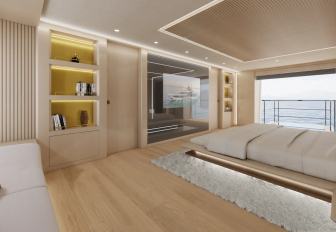 Charter yacht LULUS master cabin with central berth
