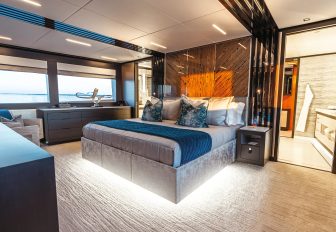 Charter yacht CYNDERELLA master cabin with central berth