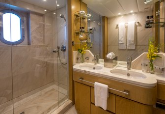 Shower and sink on Superyacht BACA