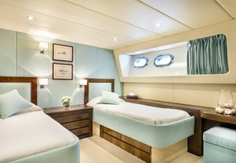 Twin room on-board luxury yacht ANTISAN