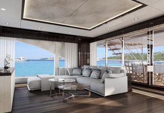 the aft salon of charter yacht happy me by benieti