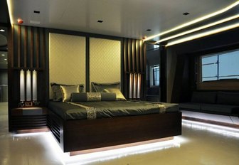 A guest suite on-board superyacht BEBE