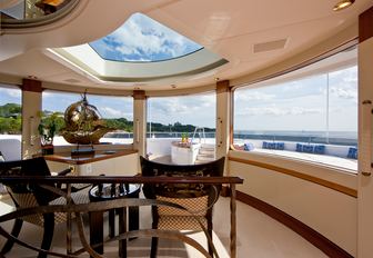 observation lounge with seating aboard motor yacht ‘Blue Moon’ 