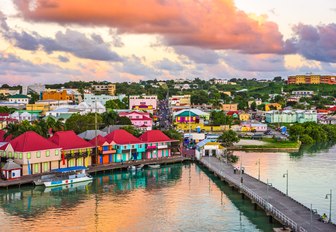 Houses by the water in the Virgin Islands