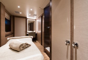 The dedicated massage table available to charter guests on board superyacht 'Silver Wind'