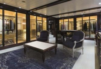 Charter yacht GRAND OCEAN dressing room with seating