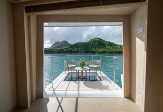 Charter yacht WHITE STAR fold down balcony